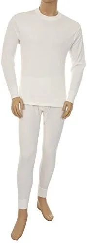 Vista 4 de Basico de los hombres 2pc Long John térmica ropa interior 100 algodón