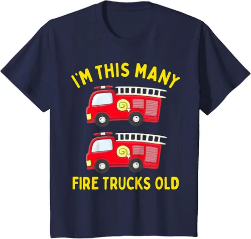 Vista 7 de Camiseta de bomberos para niños de 2º cumpleaños para niños y niñas, Negro, Kids 2
