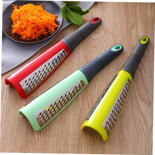 Vista 8 de Cortadora de queso de ajo de acero inoxidable aleatorio, acero inoxidable eficiente para cepillar vegetales, herramienta de cocina compacta fácil