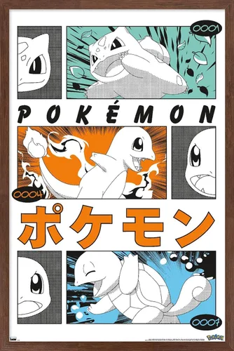 Vista 7 de Pokémon - Póster de pared de anime Trio, 34 pulgadas de largo x 22.4 pulgadas de ancho, versión premium sin marco