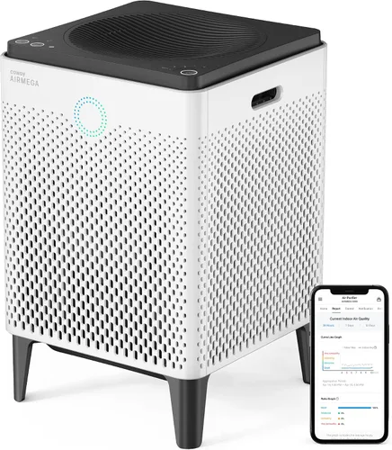 Vista 9 de Coway Purificador de aire inteligente Airmega 300 con cobertura de 1,256 pies cuadrados, color blanco, modelo: AP-1515H