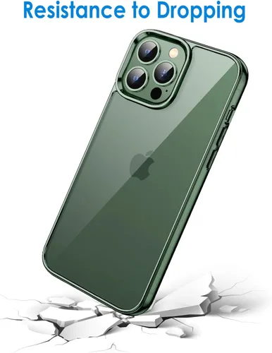 Vista 6 de JETech - Funda para iPhone 13 Pro Max de 17 cm, cubierta a prueba de golpes sin amarillamiento, con parte trasera transparente antiarañazos