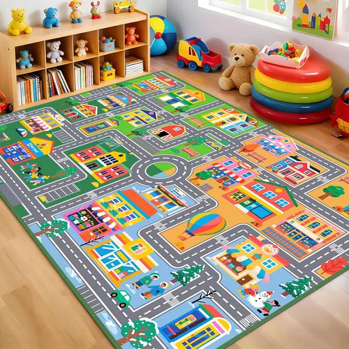 Vista 23 de Alfombra infantil ABC para sala de juegos, alfombra del alfabeto para dormitorio, educativa para aprender preescolar, alfombras para guardería