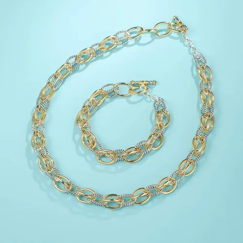 Vista 3 de UNY JEWEL Pulsera de cadena de eslabones trenzados de fusión de lujo para mujer, joyería atemporal, elegancia súper brillante