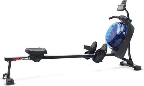 Vista 11 de Máquina de remo acuático Elite de Sunny Health & Fitness con tanque vertical de alta resistencia dinámica, entrenamiento de cuerpo completo de bajo