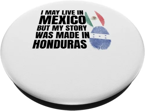Vista 2 de I live in Mexico story was made Honduras Mexican-Honduran PopSockets Standard PopGrip