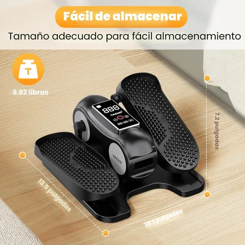 Vista 7 de Yagud Máquina Elíptica Bajo el Escritorio, Ejercitador de Piernas Elíptico Como se Ve en la TV para Personas Mayores con Control Remoto, Pedal