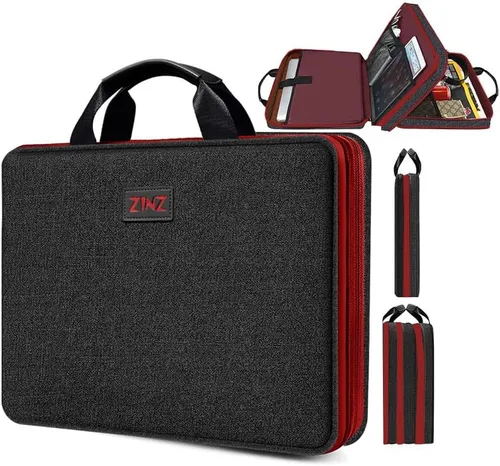 Vista 13 de ZINZ - Funda para portátil de 13 pulgadas con funda expandible, maletín protector de computadora con múltiples bolsillos, compatible con MacBook