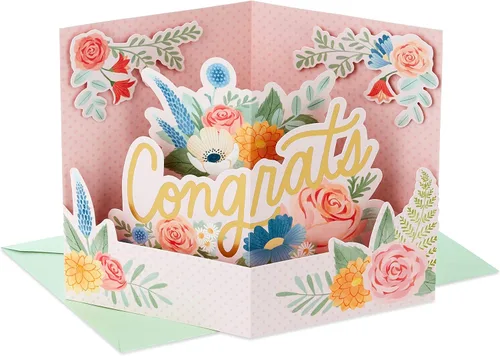 Vista 7 de Hallmark Paper Wonder - Tarjeta de boda desplegable (Felices para siempre)