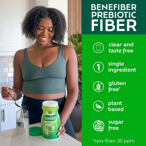 Vista 23 de Suplemento de fibra Benefiber, sin azúcar, NOV01383, 1, 1 Plant-based Prebiotic Fiber Powder, Sugar-Free, Dissolves Clear and Tasteless, GLP-1