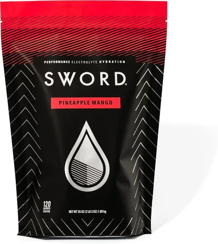 Vista 10 de SWORD PERFORMANCE Mezcla de bebida en polvo para reponer electrolitos, bayas, bolsa resellable de 30 porciones con cuchara
