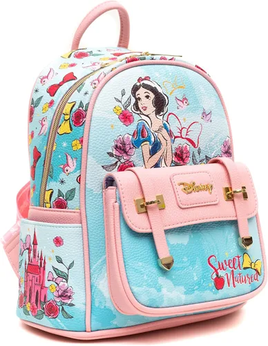 Vista 3 de Mini mochila de moda de cuero vegano blanco nieve de 11 pulgadas
