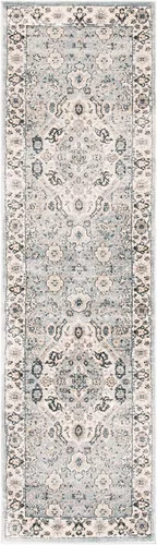 Vista 116 de SAFAVIEH - Colección Isabella, alfombra decorativa - 2'2" x 5', azul y crema, diseño oriental, no desprende pelusa y fácil cuidado, ideal para áreas