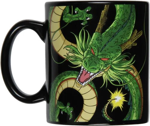 Vista 3 de Dragon Ball Z Shenron - Juego de taza de café de 16 onzas con posavasos, ambientador, imán automático