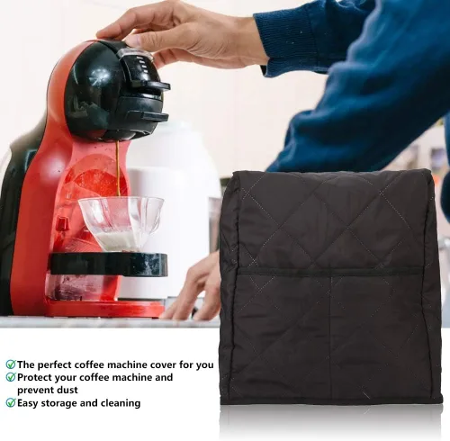 Vista 4 de Funda para cafetera, de algodón, poliéster, acolchada, para horno tostador, para proteger tu máquina de pan o cocina, pequeños electrodomésticos