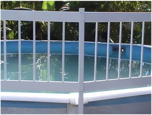Vista 6 de Kit de base y valla para piscina sobre el piso (8 sección) de GLI, Blanco