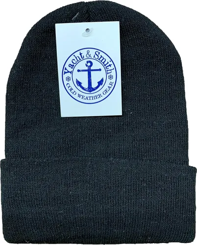 Vista 2 de Yacht & Smith Paquete de 144 gorros térmicos elásticos a granel, gorros de invierno unisex
