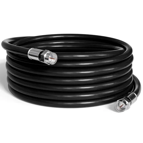 Vista 10 de Cable coaxial THE CIMPLE CO, 1 pie, para interior/exterior, Internet de alta velocidad, extensión para satélite, RG6, coaxial de doble blindaje
