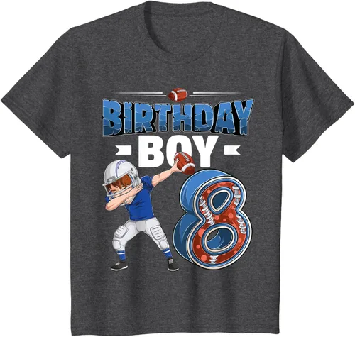 Vista 30 de Dabbing Boy - Camiseta de 8 años de fútbol americano americano, Negro, S