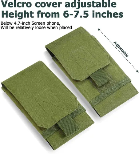 Vista 4 de Funda táctica para cinturón para teléfonos de hasta 6.5 pulgadas con compatibilidad MOLLE
