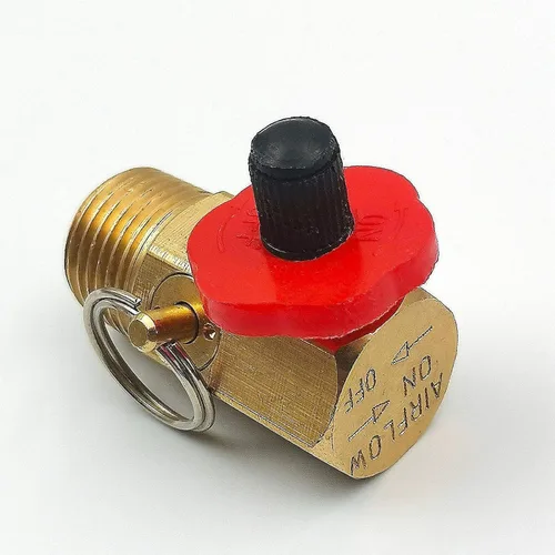 Vista 6 de KIRO&SEEU Herramienta colector de tanque de aire con puerto de llenado, válvula de seguridad de apagado de aluminio y derivación de alivio Tanque