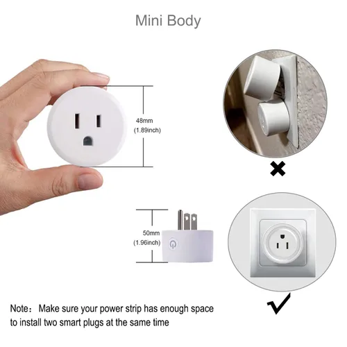 Vista 2 de Zigbee Enchufe inteligente, fácil configuración, funciona con SmartThings/Google Home, control de voz con Alexa, 10A, requiere concentrador, paquete