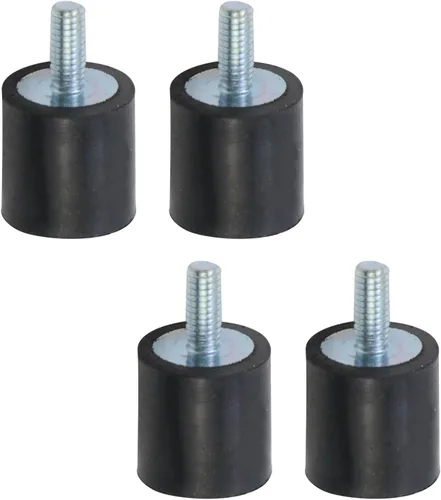 Vista 8 de MY MIRONEY Juego de 4 soportes de goma de 0.591 x 0.591 in Aislador antivibración con pernos M4 x 0.394 in Amortiguador