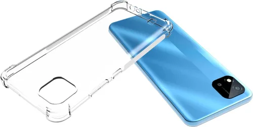 Vista 3 de USTIYA Funda para Realme C11 2021/Realme C20 C20A TPU transparente de cuatro esquinas funda protectora transparente suave