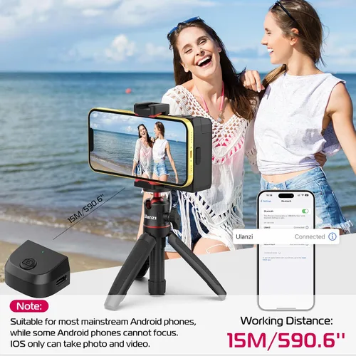 Vista 2 de ULANZI VL49 RGB Video Light + ULANZI CG02 - Mango de obturador de cámara para smartphone sin graduación