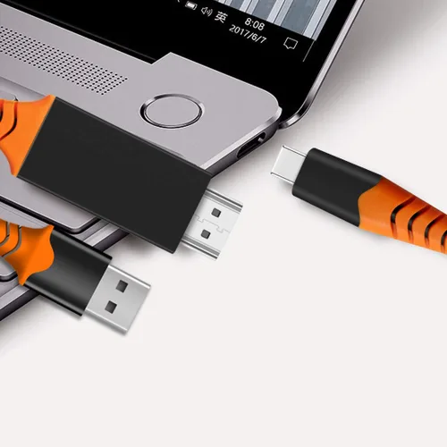 Vista 5 de PRO USB tipo C HDMI compatible con Xiaomi 16 Pro Mini a 8k/4k Plus Power 6 pies/5.9 ft Cable: Full 4k 2160p @60Hz/8k 7680x4320@30Hz Thunderbolt 3/4