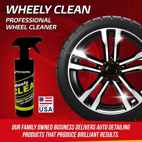 Vista 2 de DURA-COATING TECHNOLOGY Wheely Clean - Spray limpiador de ruedas profesional - Limpiador de neumáticos y limpiador de llantas listo para usar