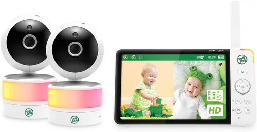 Vista 17 de LeapFrog Monitor de video para bebés: pantalla a color de 5 pulgadas, batería de 31 horas, FHSS seguro sin WiFi, zoom panorámico remoto, visión