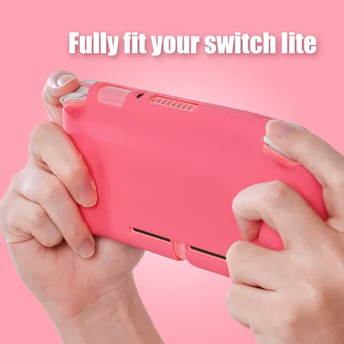 Vista 2 de Funda Grip para Nintendo Switch Lite, funda de silicona para Nintendo Switch Lite - Coral