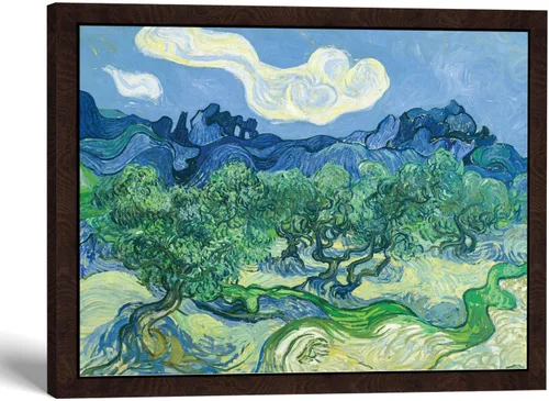 Vista 13 de Vincent Van Gogh - Impresión artística enmarcada de olivos para decoración del hogar, 11 x 14, 2438 Barnwood