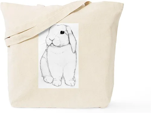 Vista 34 de CafePress Lop Eared Bunny - Bolsa de lona reutilizable beige, Caqui, S