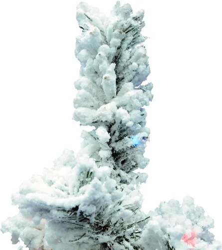 Vista 2 de Vickerman - Árbol de Navidad artificial de pino de Alaska de 36 pulgadas, con efecto nevado. Verde