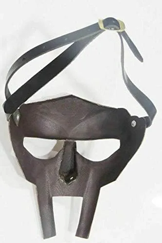 Vista 3 de MF Doom Rapper Madvillain - Máscara de gladiador en acabado plateado