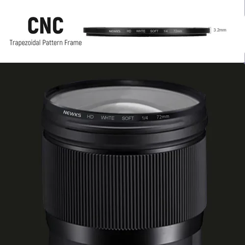 Vista 7 de NEWKS Filtro de difusión blanca suave de 1/4 de 1/4, filtro de efecto cinematográfico de ensueño, vidrio óptico HD para fotografía