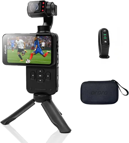 Vista 9 de ORDRO M5 Gimbal Camera for Vlogging 3-Axis Stabilizer Face Tracking 3.5'' Flip Touchscreen, IR Night Vision, 120° wide view,180° Rotatable Lens