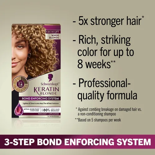 Vista 68 de Schwarzkopf Keratin - Tinte para el cabello rubio, 7.0 rubio ceniza oscuro, coloración permanente de calidad profesional, sistema de refuerzo