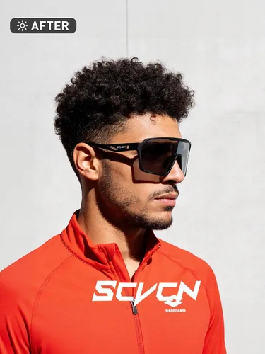 Vista 3 de SCVCN Photochromic Cycling Glasses Men Women Clear Mountain Bike Sunglasses Sports Baseball Riding MTB S327