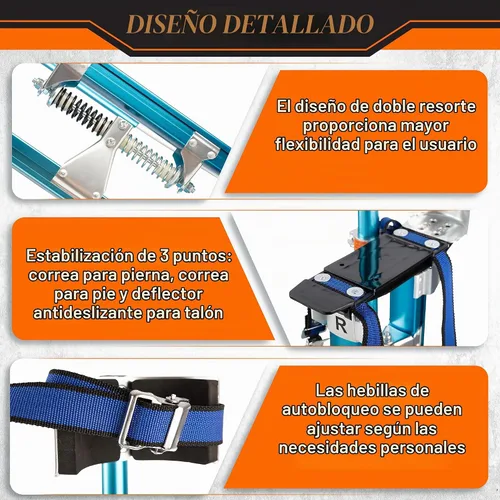 Vista 4 de Pentagon Herramienta profesional 18"-30" zancos azules para paneles de yeso de la más alta calidad