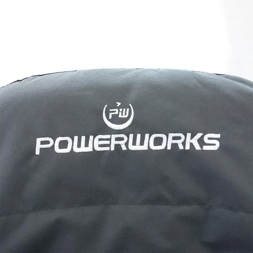 Vista 8 de POWERWORKS Cubierta para asiento de cortacésped Deluxe Riding resistente al clima, Mediana, Negra