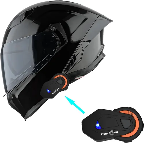 Vista 9 de 1Storm Casco integral de motocicleta para adultos, hombres y mujeres, casco de carreras de bicicleta de calle, aprobado por DOT, con un escudo extra