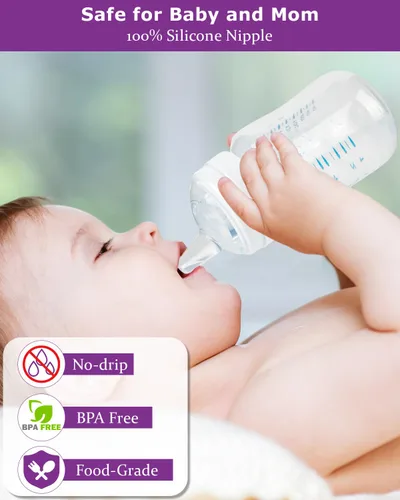 Vista 5 de Tetinas de vaso para biberones Philips Avent anticólicos para bebés, boquilla de silicona de grado alimenticio, pezón suave de flujo variable, 6