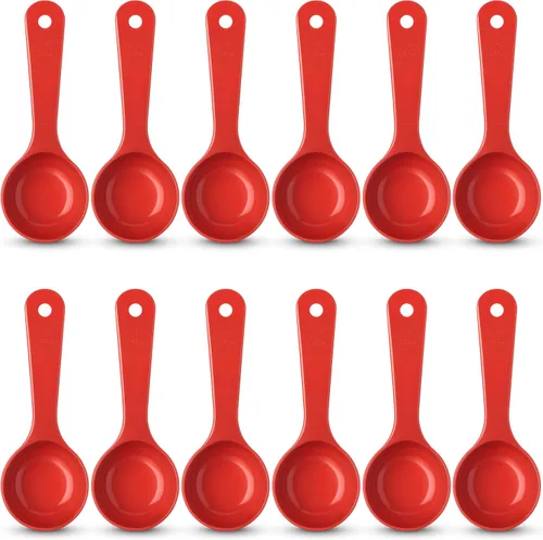 Vista 14 de Paquetes de cucharas de control de porciones con codificación cromática de mango corto Carlisle, Castaño Rojizo, 1