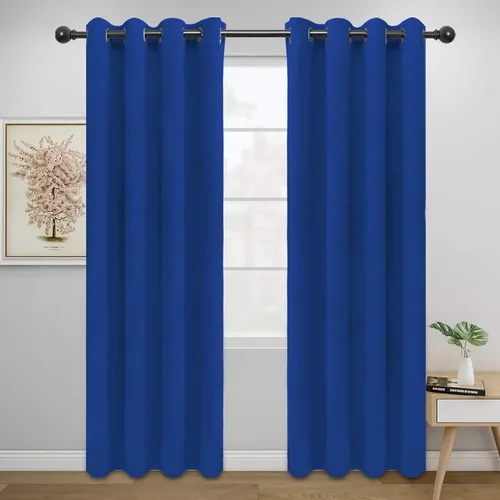 Vista 260 de Easy-Going - Cortinas opacas para dormitorio, aislamiento térmico sólido con ojales, cortinas de ventana para reducción de ruido, cortinas