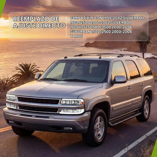 Vista 2 de AUTOSAVER88 Conjunto de faros LED DRL compatible con Chevy Silverado 1500 2500/1500HD 2500HD 3500/2000/2000-2006 Tahoe/Suburban 1999-2002, carcasa