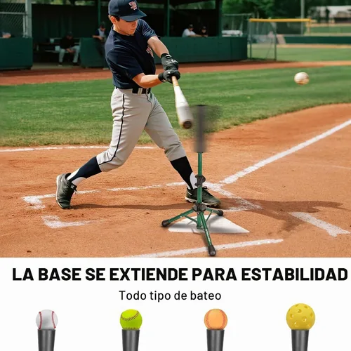 Vista 5 de Baseball Softball Batting Tee, Adjustable Height Tripod Stand