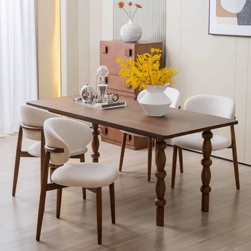 Vista 2 de YVYKFZD Juego de sillas de comedor, sillas de cocina de madera maciza, silla de comedor tapizada con respaldo curvo, silla de sala de estar sin Gris